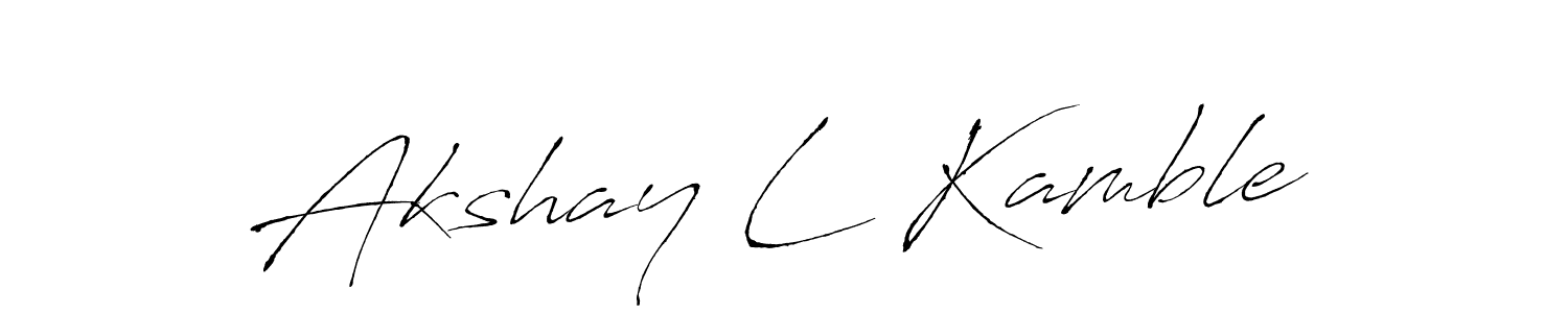 You can use this online signature creator to create a handwritten signature for the name Akshay L Kamble. This is the best online autograph maker. Akshay L Kamble signature style 6 images and pictures png