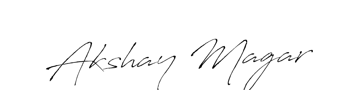 How to make Akshay Magar name signature. Use Antro_Vectra style for creating short signs online. This is the latest handwritten sign. Akshay Magar signature style 6 images and pictures png