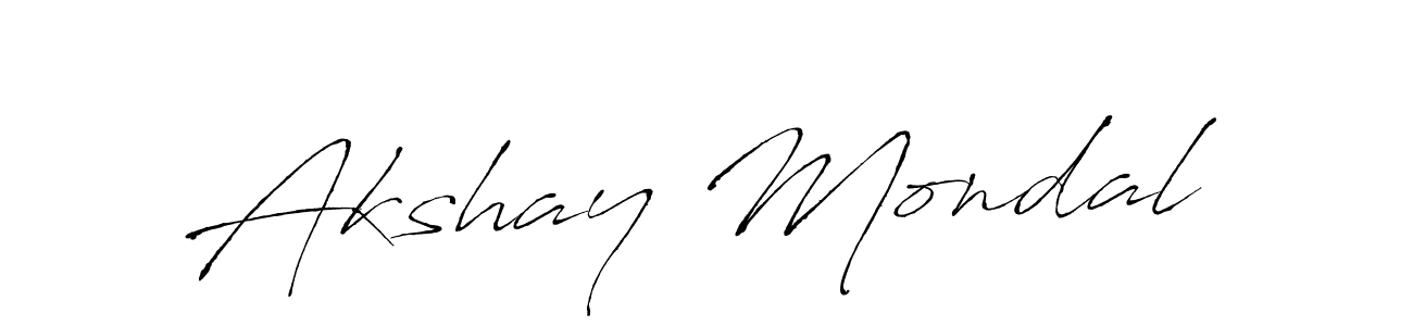 Design your own signature with our free online signature maker. With this signature software, you can create a handwritten (Antro_Vectra) signature for name Akshay Mondal. Akshay Mondal signature style 6 images and pictures png