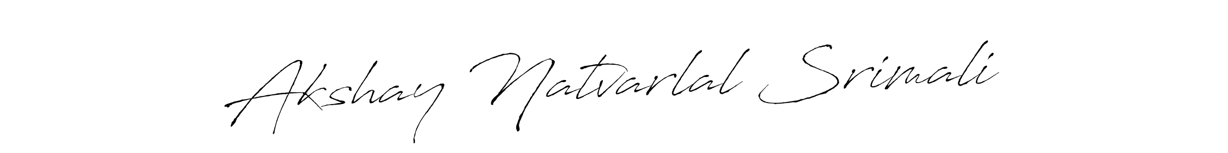 Create a beautiful signature design for name Akshay Natvarlal Srimali. With this signature (Antro_Vectra) fonts, you can make a handwritten signature for free. Akshay Natvarlal Srimali signature style 6 images and pictures png