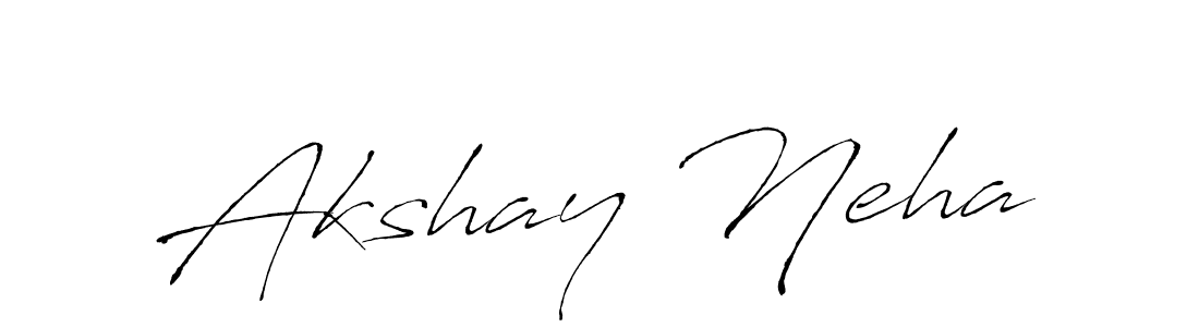 The best way (Antro_Vectra) to make a short signature is to pick only two or three words in your name. The name Akshay Neha include a total of six letters. For converting this name. Akshay Neha signature style 6 images and pictures png