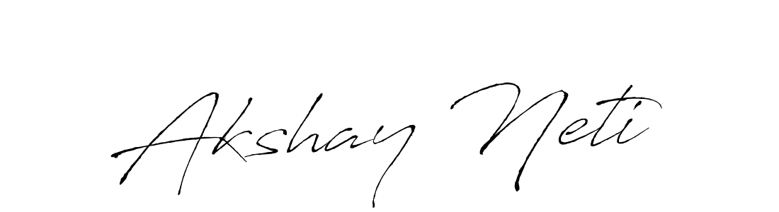 Create a beautiful signature design for name Akshay Neti. With this signature (Antro_Vectra) fonts, you can make a handwritten signature for free. Akshay Neti signature style 6 images and pictures png