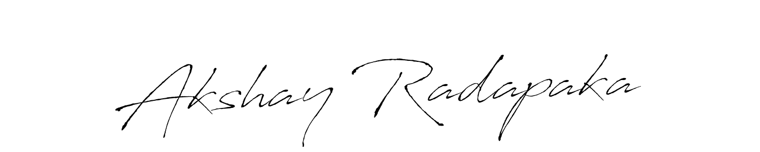 Design your own signature with our free online signature maker. With this signature software, you can create a handwritten (Antro_Vectra) signature for name Akshay Radapaka. Akshay Radapaka signature style 6 images and pictures png