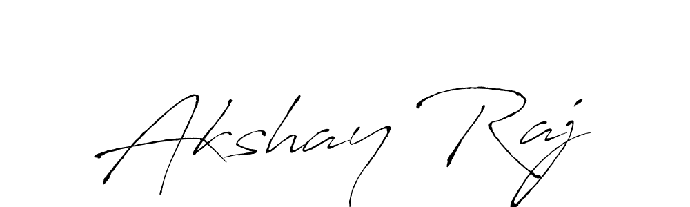 Design your own signature with our free online signature maker. With this signature software, you can create a handwritten (Antro_Vectra) signature for name Akshay Raj. Akshay Raj signature style 6 images and pictures png