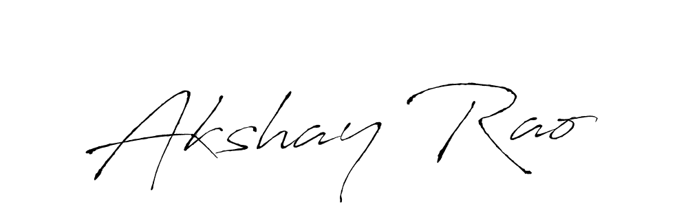 Akshay Rao stylish signature style. Best Handwritten Sign (Antro_Vectra) for my name. Handwritten Signature Collection Ideas for my name Akshay Rao. Akshay Rao signature style 6 images and pictures png