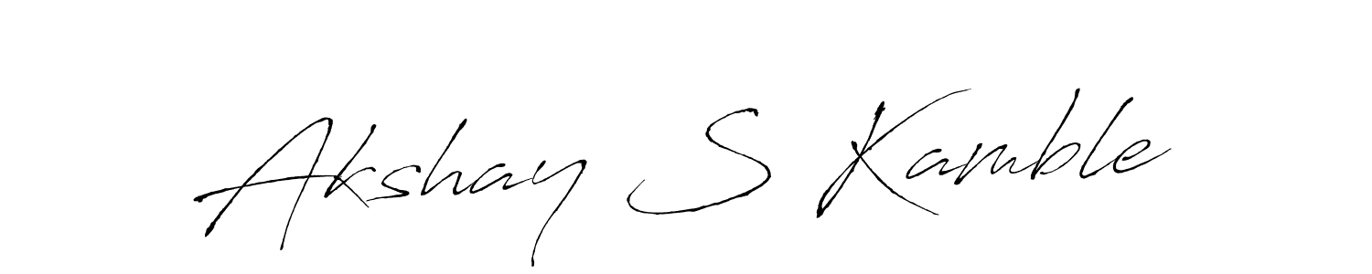 Make a beautiful signature design for name Akshay S Kamble. With this signature (Antro_Vectra) style, you can create a handwritten signature for free. Akshay S Kamble signature style 6 images and pictures png