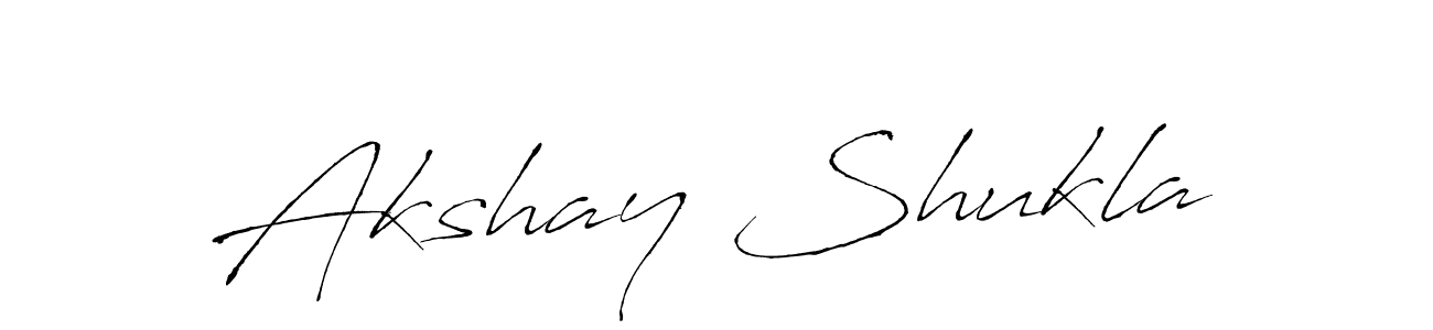 Design your own signature with our free online signature maker. With this signature software, you can create a handwritten (Antro_Vectra) signature for name Akshay Shukla. Akshay Shukla signature style 6 images and pictures png