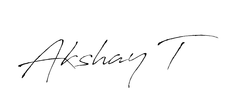 How to make Akshay T signature? Antro_Vectra is a professional autograph style. Create handwritten signature for Akshay T name. Akshay T signature style 6 images and pictures png