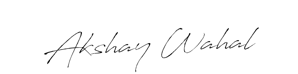 Also You can easily find your signature by using the search form. We will create Akshay Wahal name handwritten signature images for you free of cost using Antro_Vectra sign style. Akshay Wahal signature style 6 images and pictures png