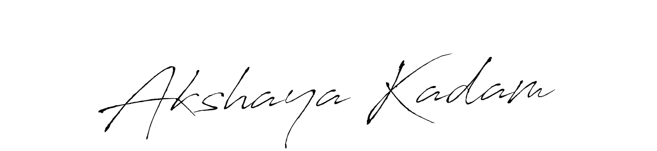 How to make Akshaya Kadam name signature. Use Antro_Vectra style for creating short signs online. This is the latest handwritten sign. Akshaya Kadam signature style 6 images and pictures png