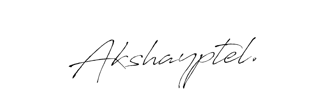 You should practise on your own different ways (Antro_Vectra) to write your name (Akshayptel.) in signature. don't let someone else do it for you. Akshayptel. signature style 6 images and pictures png