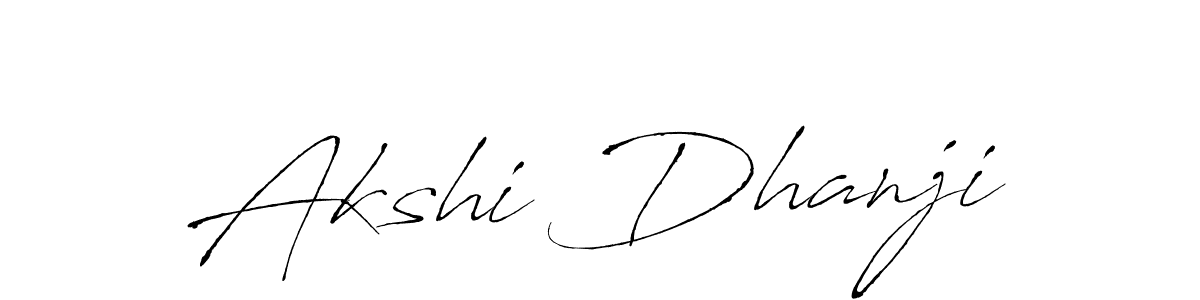 How to make Akshi Dhanji name signature. Use Antro_Vectra style for creating short signs online. This is the latest handwritten sign. Akshi Dhanji signature style 6 images and pictures png