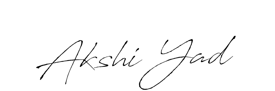 How to make Akshi Yad name signature. Use Antro_Vectra style for creating short signs online. This is the latest handwritten sign. Akshi Yad signature style 6 images and pictures png