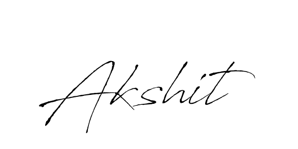 Design your own signature with our free online signature maker. With this signature software, you can create a handwritten (Antro_Vectra) signature for name Akshit. Akshit signature style 6 images and pictures png
