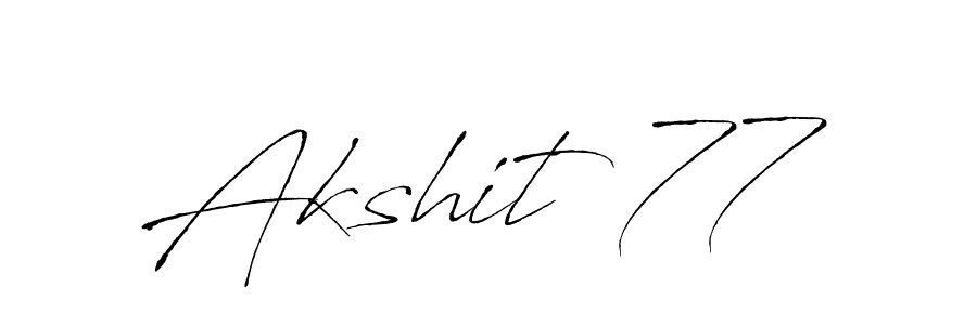 You should practise on your own different ways (Antro_Vectra) to write your name (Akshit 77) in signature. don't let someone else do it for you. Akshit 77 signature style 6 images and pictures png