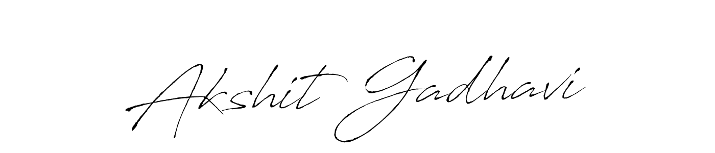 Make a beautiful signature design for name Akshit Gadhavi. With this signature (Antro_Vectra) style, you can create a handwritten signature for free. Akshit Gadhavi signature style 6 images and pictures png