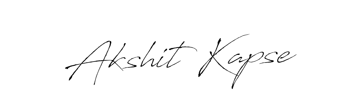 How to make Akshit Kapse name signature. Use Antro_Vectra style for creating short signs online. This is the latest handwritten sign. Akshit Kapse signature style 6 images and pictures png