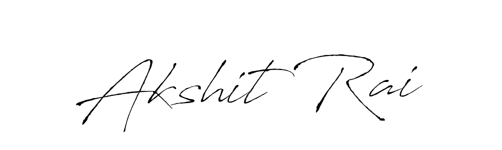 Make a beautiful signature design for name Akshit Rai. With this signature (Antro_Vectra) style, you can create a handwritten signature for free. Akshit Rai signature style 6 images and pictures png