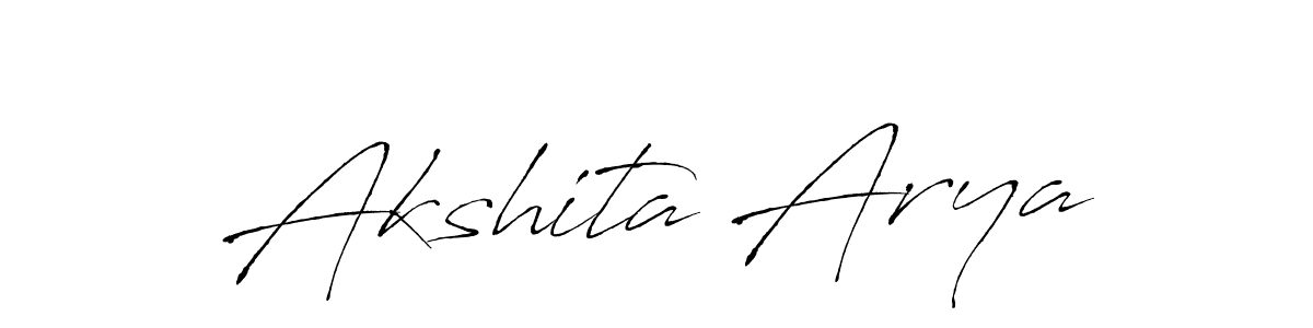 Design your own signature with our free online signature maker. With this signature software, you can create a handwritten (Antro_Vectra) signature for name Akshita Arya. Akshita Arya signature style 6 images and pictures png