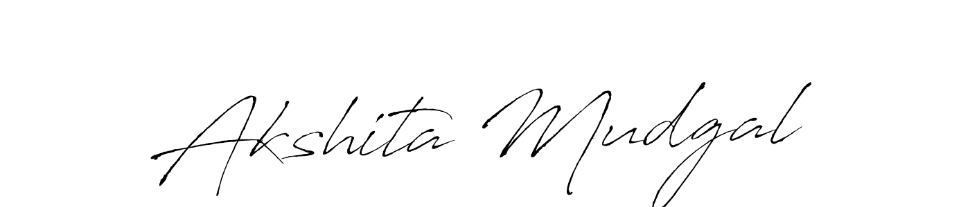 How to make Akshita Mudgal name signature. Use Antro_Vectra style for creating short signs online. This is the latest handwritten sign. Akshita Mudgal signature style 6 images and pictures png