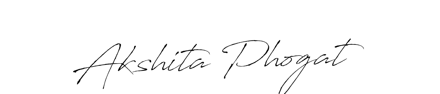 Design your own signature with our free online signature maker. With this signature software, you can create a handwritten (Antro_Vectra) signature for name Akshita Phogat. Akshita Phogat signature style 6 images and pictures png