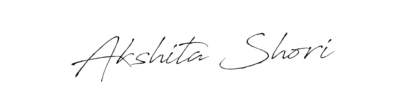 How to make Akshita Shori name signature. Use Antro_Vectra style for creating short signs online. This is the latest handwritten sign. Akshita Shori signature style 6 images and pictures png