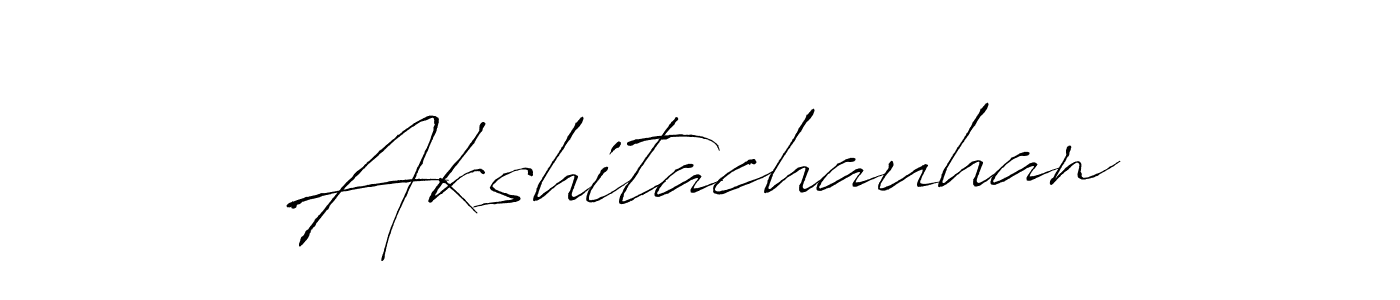 Design your own signature with our free online signature maker. With this signature software, you can create a handwritten (Antro_Vectra) signature for name Akshitachauhan. Akshitachauhan signature style 6 images and pictures png