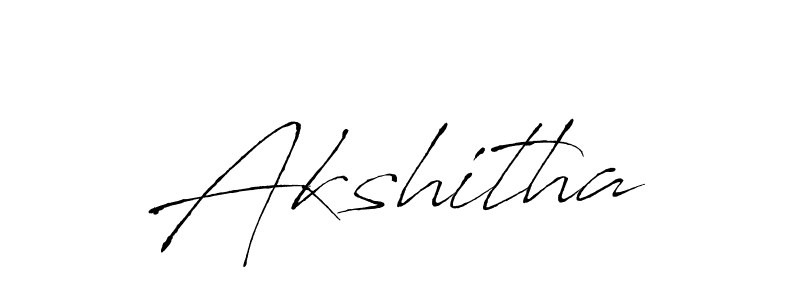 Design your own signature with our free online signature maker. With this signature software, you can create a handwritten (Antro_Vectra) signature for name Akshitha. Akshitha signature style 6 images and pictures png