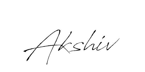 Design your own signature with our free online signature maker. With this signature software, you can create a handwritten (Antro_Vectra) signature for name Akshiv. Akshiv signature style 6 images and pictures png