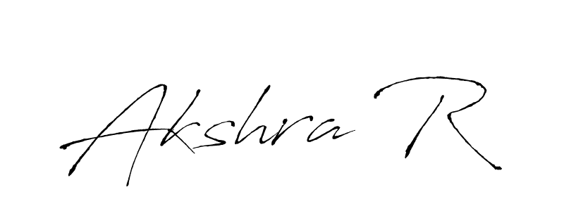 Make a beautiful signature design for name Akshra R. With this signature (Antro_Vectra) style, you can create a handwritten signature for free. Akshra R signature style 6 images and pictures png