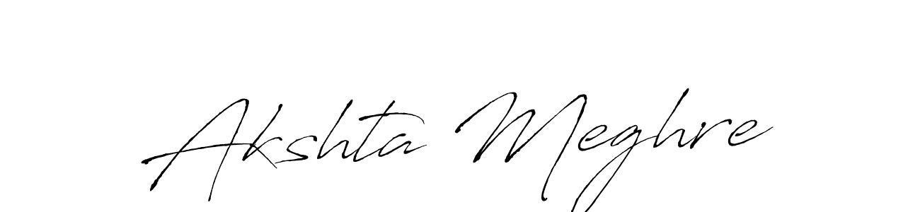 You can use this online signature creator to create a handwritten signature for the name Akshta Meghre. This is the best online autograph maker. Akshta Meghre signature style 6 images and pictures png