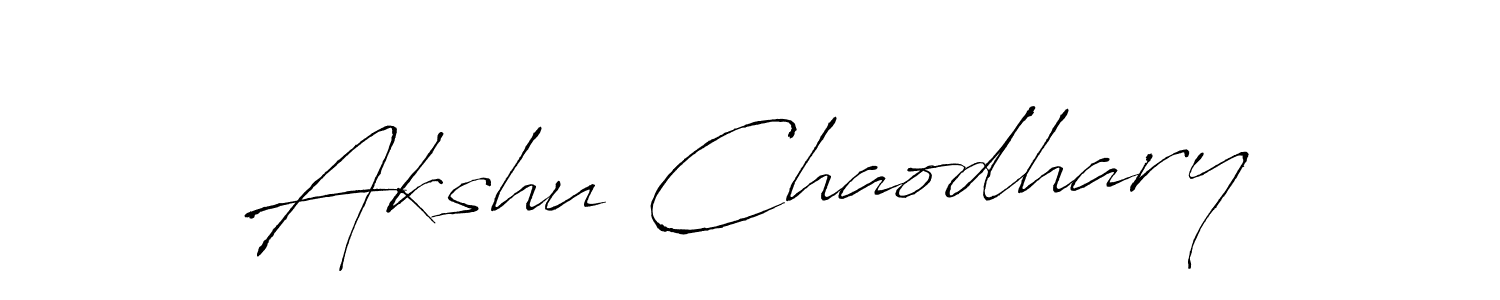 Antro_Vectra is a professional signature style that is perfect for those who want to add a touch of class to their signature. It is also a great choice for those who want to make their signature more unique. Get Akshu Chaodhary name to fancy signature for free. Akshu Chaodhary signature style 6 images and pictures png