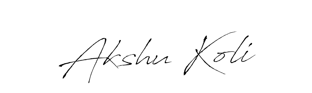 Similarly Antro_Vectra is the best handwritten signature design. Signature creator online .You can use it as an online autograph creator for name Akshu Koli. Akshu Koli signature style 6 images and pictures png
