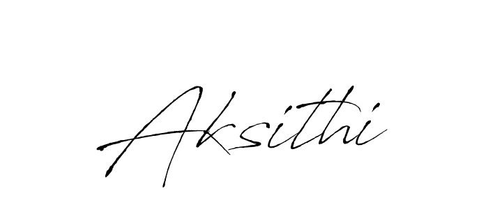 Make a beautiful signature design for name Aksithi. With this signature (Antro_Vectra) style, you can create a handwritten signature for free. Aksithi signature style 6 images and pictures png