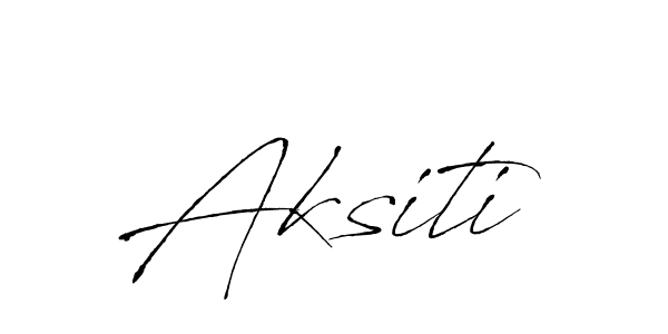 Make a beautiful signature design for name Aksiti. With this signature (Antro_Vectra) style, you can create a handwritten signature for free. Aksiti signature style 6 images and pictures png