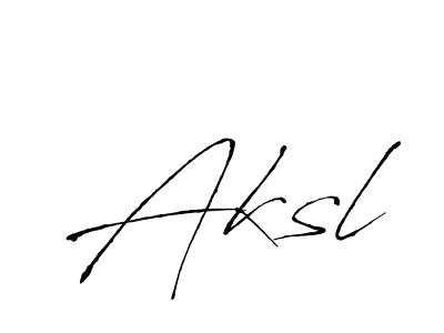 Design your own signature with our free online signature maker. With this signature software, you can create a handwritten (Antro_Vectra) signature for name Aksl. Aksl signature style 6 images and pictures png
