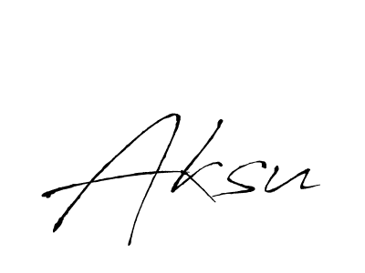 Aksu stylish signature style. Best Handwritten Sign (Antro_Vectra) for my name. Handwritten Signature Collection Ideas for my name Aksu. Aksu signature style 6 images and pictures png
