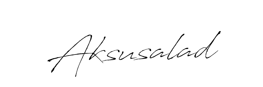 How to make Aksusalad name signature. Use Antro_Vectra style for creating short signs online. This is the latest handwritten sign. Aksusalad signature style 6 images and pictures png