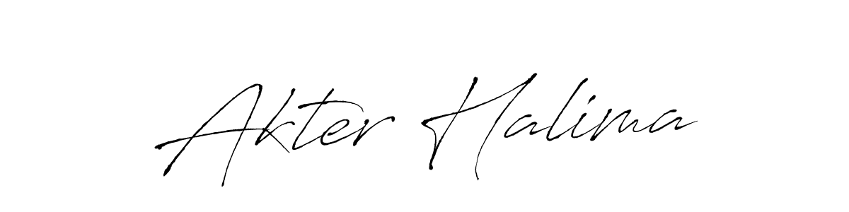 How to make Akter Halima signature? Antro_Vectra is a professional autograph style. Create handwritten signature for Akter Halima name. Akter Halima signature style 6 images and pictures png