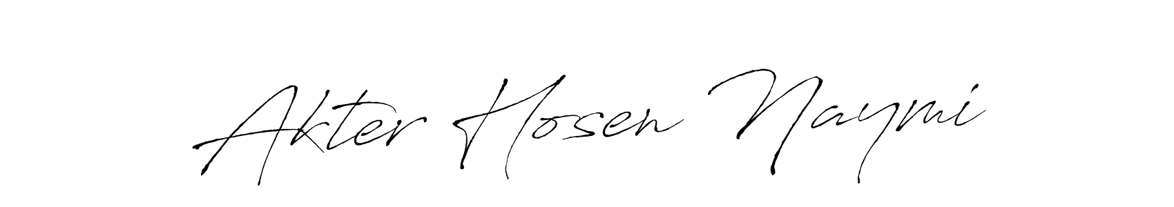 Design your own signature with our free online signature maker. With this signature software, you can create a handwritten (Antro_Vectra) signature for name Akter Hosen Naymi. Akter Hosen Naymi signature style 6 images and pictures png