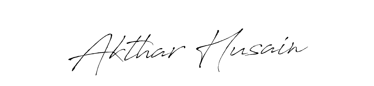 Akthar Husain stylish signature style. Best Handwritten Sign (Antro_Vectra) for my name. Handwritten Signature Collection Ideas for my name Akthar Husain. Akthar Husain signature style 6 images and pictures png