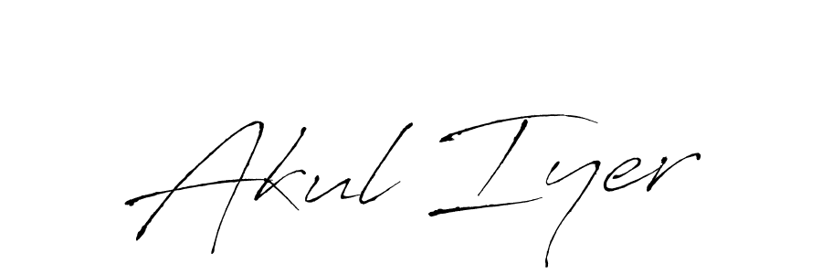 Akul Iyer stylish signature style. Best Handwritten Sign (Antro_Vectra) for my name. Handwritten Signature Collection Ideas for my name Akul Iyer. Akul Iyer signature style 6 images and pictures png