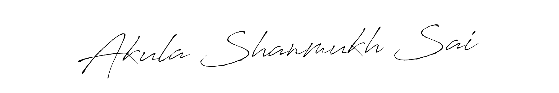 Akula Shanmukh Sai stylish signature style. Best Handwritten Sign (Antro_Vectra) for my name. Handwritten Signature Collection Ideas for my name Akula Shanmukh Sai. Akula Shanmukh Sai signature style 6 images and pictures png