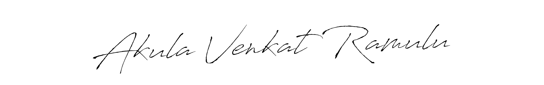 Create a beautiful signature design for name Akula Venkat Ramulu. With this signature (Antro_Vectra) fonts, you can make a handwritten signature for free. Akula Venkat Ramulu signature style 6 images and pictures png