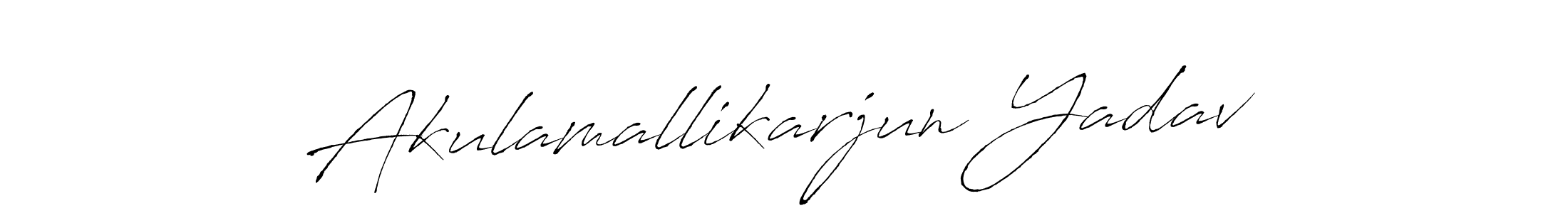 Design your own signature with our free online signature maker. With this signature software, you can create a handwritten (Antro_Vectra) signature for name Akulamallikarjun Yadav. Akulamallikarjun Yadav signature style 6 images and pictures png