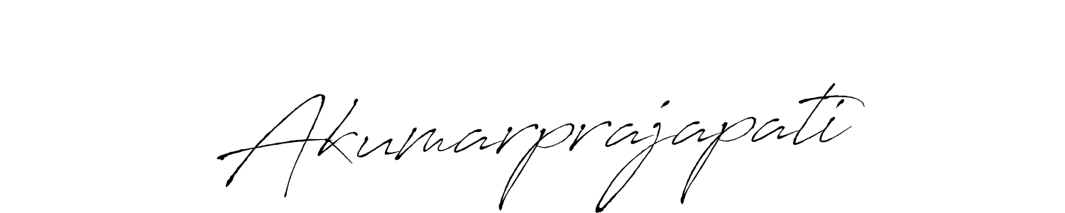 How to make Akumarprajapati name signature. Use Antro_Vectra style for creating short signs online. This is the latest handwritten sign. Akumarprajapati signature style 6 images and pictures png