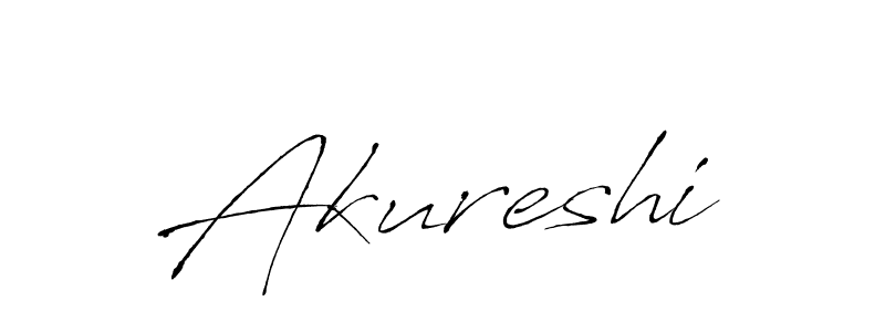 Design your own signature with our free online signature maker. With this signature software, you can create a handwritten (Antro_Vectra) signature for name Akureshi. Akureshi signature style 6 images and pictures png