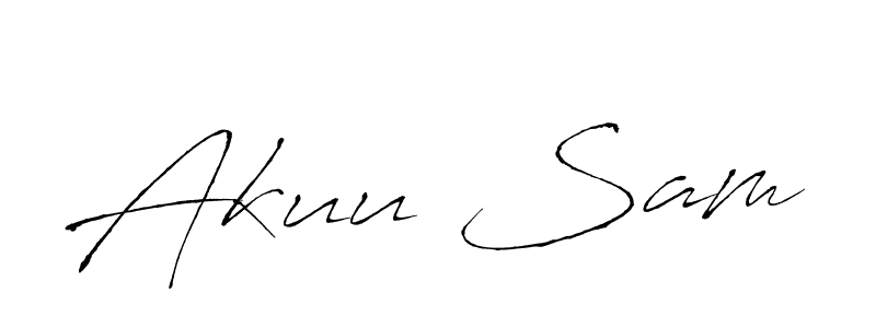 Also You can easily find your signature by using the search form. We will create Akuu Sam name handwritten signature images for you free of cost using Antro_Vectra sign style. Akuu Sam signature style 6 images and pictures png