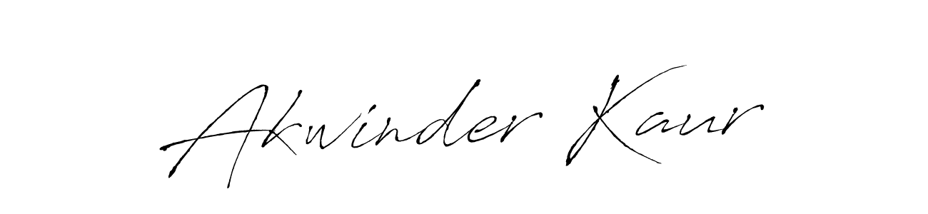 Create a beautiful signature design for name Akwinder Kaur. With this signature (Antro_Vectra) fonts, you can make a handwritten signature for free. Akwinder Kaur signature style 6 images and pictures png