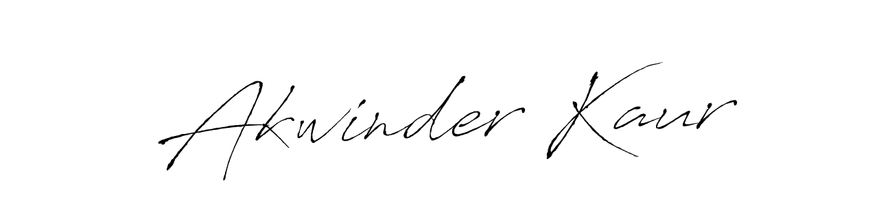 Create a beautiful signature design for name Akwinder Kaur. With this signature (Antro_Vectra) fonts, you can make a handwritten signature for free. Akwinder Kaur signature style 6 images and pictures png